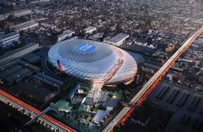 A picture of the Intuit Dome in Inglewood California U. S for the Clippers